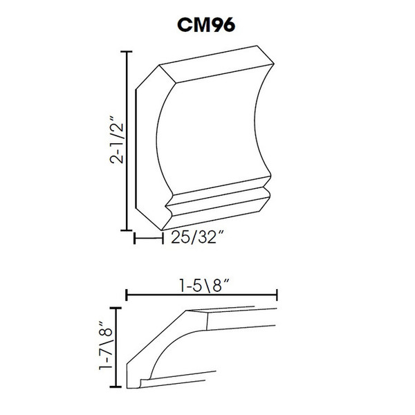 Crown Molding 4"Wx96"H AX
