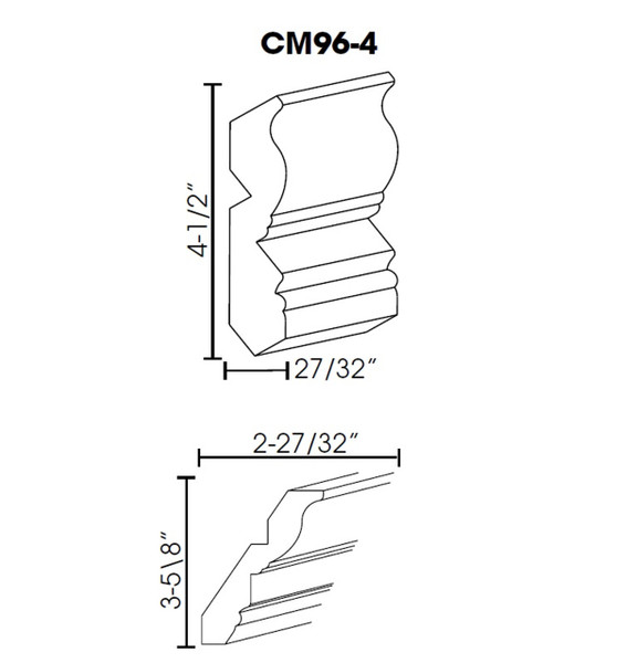 Crown Molding 4.5"Wx96"H AZ