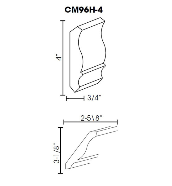Decorative Large Crown 4"Wx96H AZ