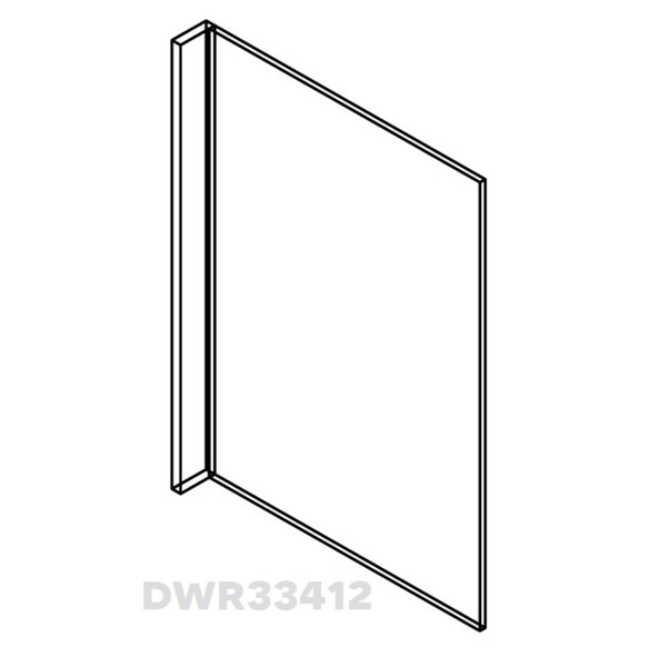 Dishwasher Panel with 3" return 24"Wx1/2"Dx34.5H PH