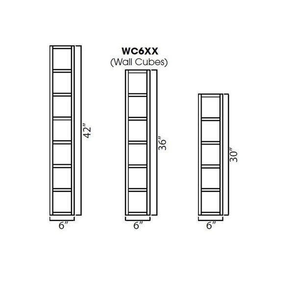 Wall Cube 6"Wx12"Dx42"H PS