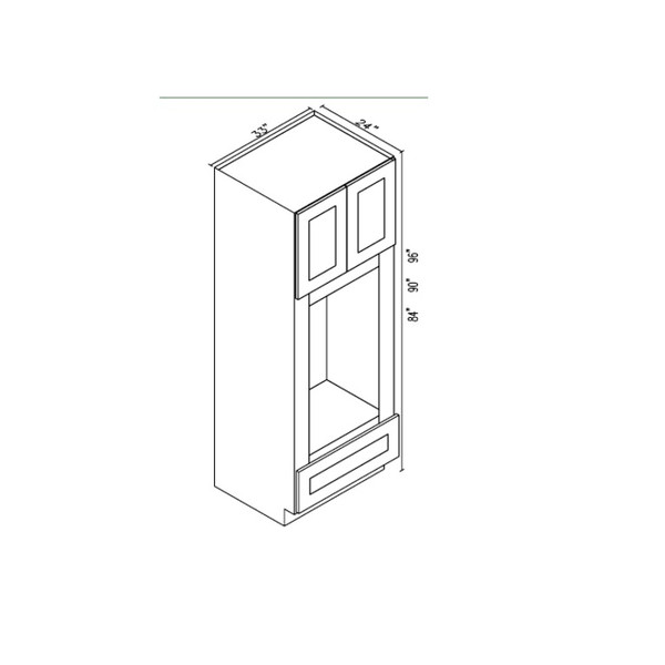 Double Oven:ÿ 33"Wx24"Dx90"H PS