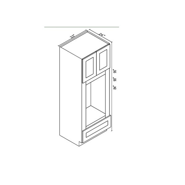 Double Oven 33"Wx24"Dx84"H PW