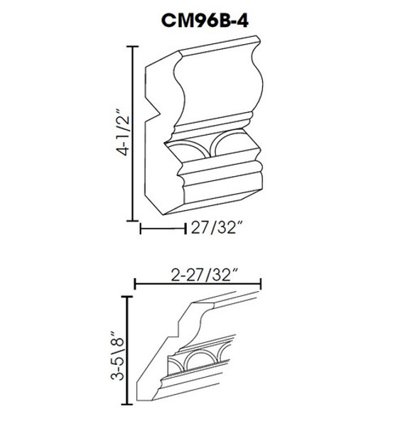 Egg & Dart 4.5"Wx96"H SL