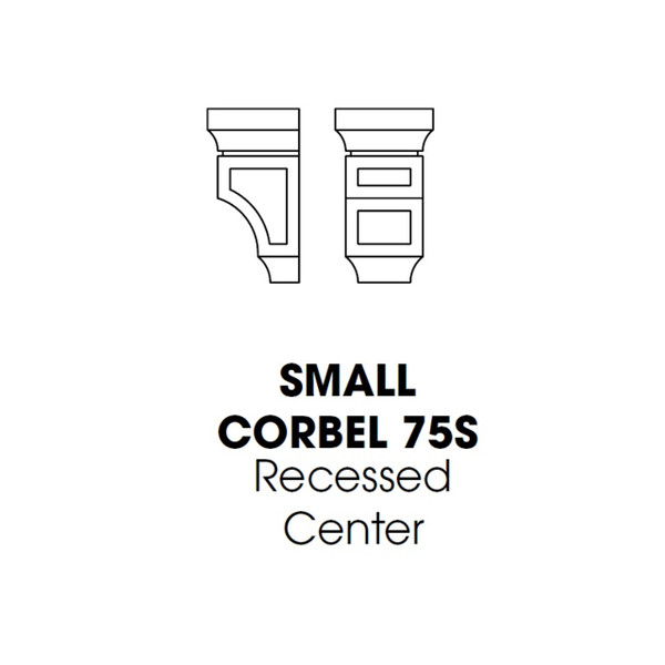 Small Corbel Recessed Center 3.75"Wx3.5Dx6.6"H TW