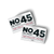 No On Prop 45 (4" x 2.5" Vinyl Sticker -- Pack of Two!)