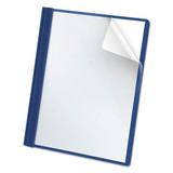 Premium Paper Clear Front Cover, 3 Fasteners, Letter, Blue, 25/Box