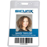Vinyl Badge Holder, Vertical, 2-1/2" x 3-1/2", 50/PK, Clear