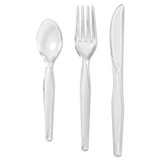 Cutlery Keeper Tray w/Clear Plastic Utensils: 600 Forks, 600 Knives, 600 Spoons