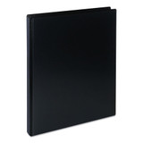 Universal Deluxe Round Ring View Binder, 3 Rings, 0.5" Capacity, 11 x 8.5, Black