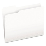 Colored File Folders, 1/3-Cut Tabs, Letter Size, White, 100/Box