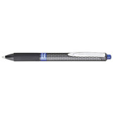 Oh! Gel Retractable Gel Pen, Medium 0.7mm, Blue Ink, Black Barrel, Dozen