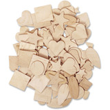 Wooden Shapes Assortment, 10/ST, Natural