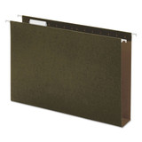 Universal Box Bottom Hanging File Folders, Legal Size, 1/5-Cut Tab, Standard Green, 25/Box