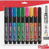 Paint Marker, Opaque Ink, 0.3mm Bullet Tip, 9/PK, Assorted