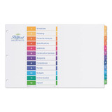 Customizable TOC Ready Index Multicolor Dividers, 12-Tab, 11 x 17