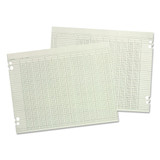 Accounting Sheets, Eight Column, 9-1/4 x 11-7/8, 100 Loose Sheets/Pack, Green