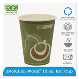 Hot Cups, Recycled, 12 oz, 1000/CT, Multi