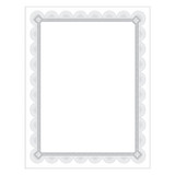 Premium Certificates, White, Spiro Silver Foil Border, 66 lb, 8,5 x 11, 15/Pack