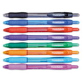 Profile Retractable Ballpoint Pen, 1.4mm, Assorted Ink/Barrel, 8/Set