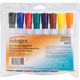Dry-Erase Marker with Chisel Tip, 8/pack, BK/BE/RD/GN/BN/Ywith OE/PE