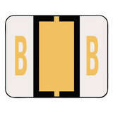 A-Z Color-Coded End Tab Filing Labels, B, 1 x 1.25, White, 500/Roll