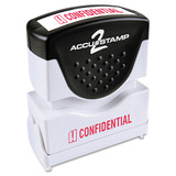 Pre-Inked Shutter Stamp, Red, CONFIDENTIAL, 1 5/8 x 1/2