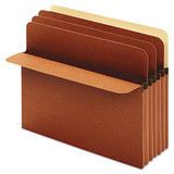 Divider Pockets, 2 Dividers, Redrope, 4 Pockets, Straight Cut, Letter, Brown
