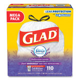 OdorShield with Febreze, 13 gal, 0.72 mil, 25.75" x 11.75", White, 110/Box