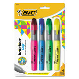 Grip XL Highlighter, Four Color Set, Fluorescent Colors