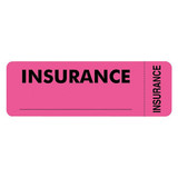 Insurance Labels, 3"x1", Pink