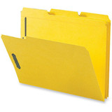 Fastener Folders, w/2-Ply Tab, 1/3 AST Tab, Ltr, 50/BX, Yellow