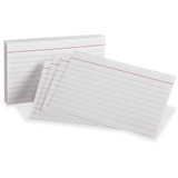 Index Ruled Cards, 3" x 5", 300/PK, White