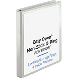 View Binder, Locking D-Ring, 1" Capacity, Letter, White