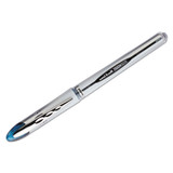 VISION ELITE Stick Roller Ball Pen, 0.8mm, Blue-Black Ink, White/Blue Black Barrel