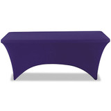 Stretch-Fabric Table Cover, Polyester/Spandex, 30" x 72", Blue