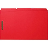 Fastener Folders, w/2-Ply Tab, 1/3 AST Tab, Lgl, 50/BX, Red