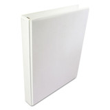 A4 International Round Ring View Binder, 4 Rings, 1" Capacity, 11.63 x 8.13, White