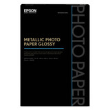 Professional Media Metallic Gloss Photo Paper, 5.5 mil, 13 x 19, White, 25/Pack