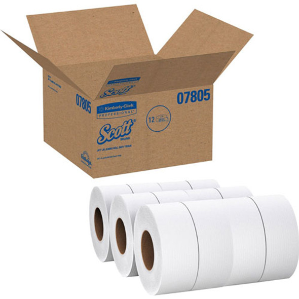 JRT® Jr. 2 Ply Jumbo Roll Bathroom Tissue, 1,000 ft./Roll, White, 12 Rolls/Ctn