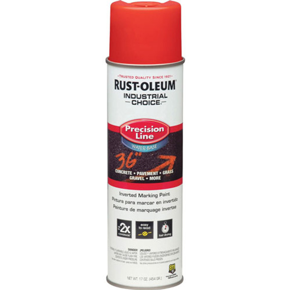 Marking Paint Spray, Water-Based, 17 oz., Safety Red