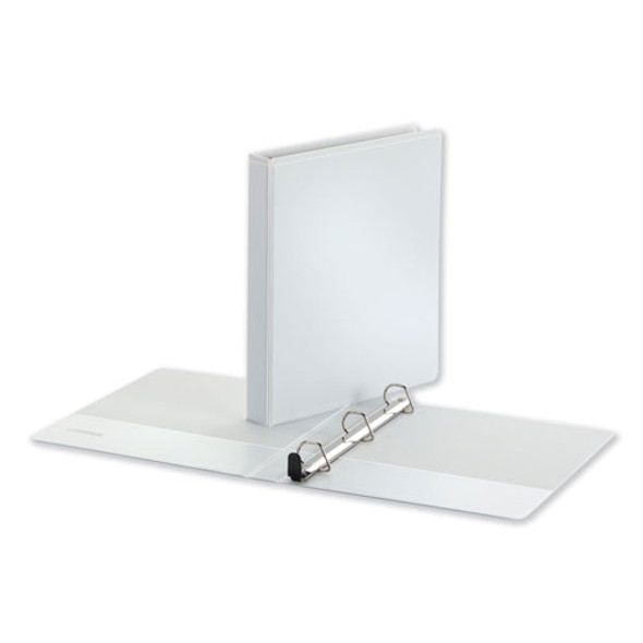 Universal Deluxe Easy-to-Open D-Ring View Binder, 3 Rings, 1" Capacity, 11 x 8.5, White