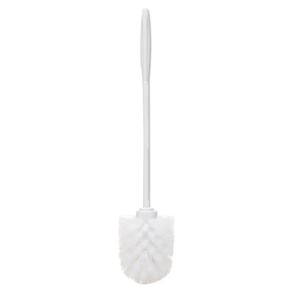Toilet Bowl Brush, 14 1/2", White, Plastic, 24/Carton