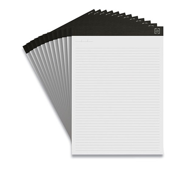 Notepads, Narrow Rule, White Sheets, 8.5 x 11.75, 50 Sheets, 12/Pack