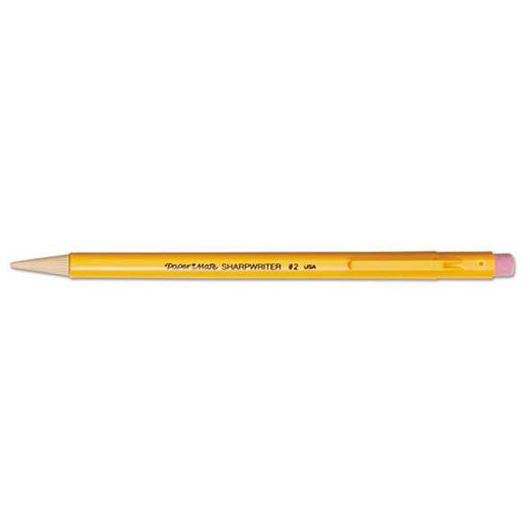 Sharpwriter Mechanical Pencil, 0.7 mm, HB (#2.5), Black Lead, Classic Yellow Barrel, Dozen