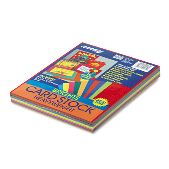 65 lb. Card Stock, 8 1/2" x 11", Assorted Bright Colors