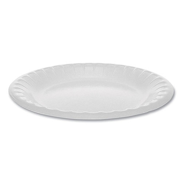 Laminated Foam Dinnerware, Plate, 6" Diameter, White, 1,000/Carton