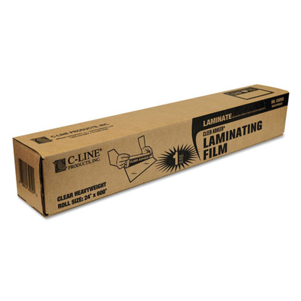 C-Line Cleer Adheer Self-Adhesive Laminating Film, 2 mil, 24" x 50 ft, Gloss Clear