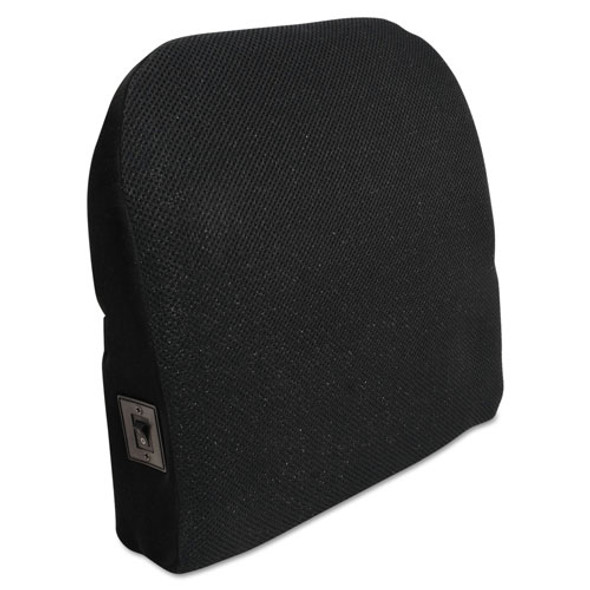 Memory Foam Massage Lumbar Cushion, 12.75w x 3.75d x 12h, Black