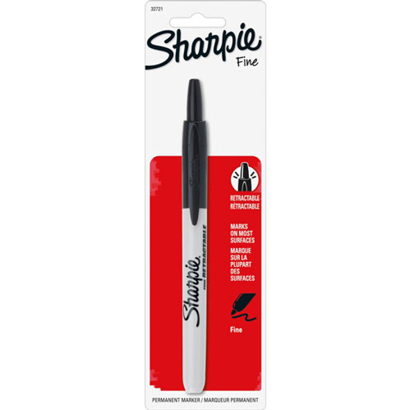 Black Nontoxic Retractable Sharpie Marker with Fine Point
